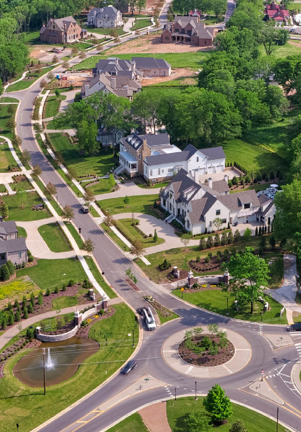 An arial shot of a community developed by CPS Land