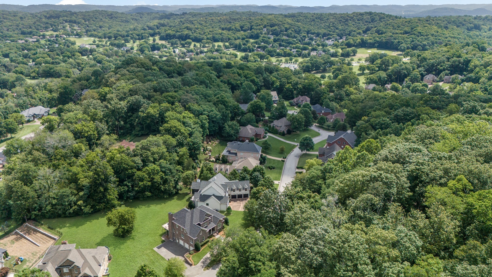 An arial shot of the links at temple hills