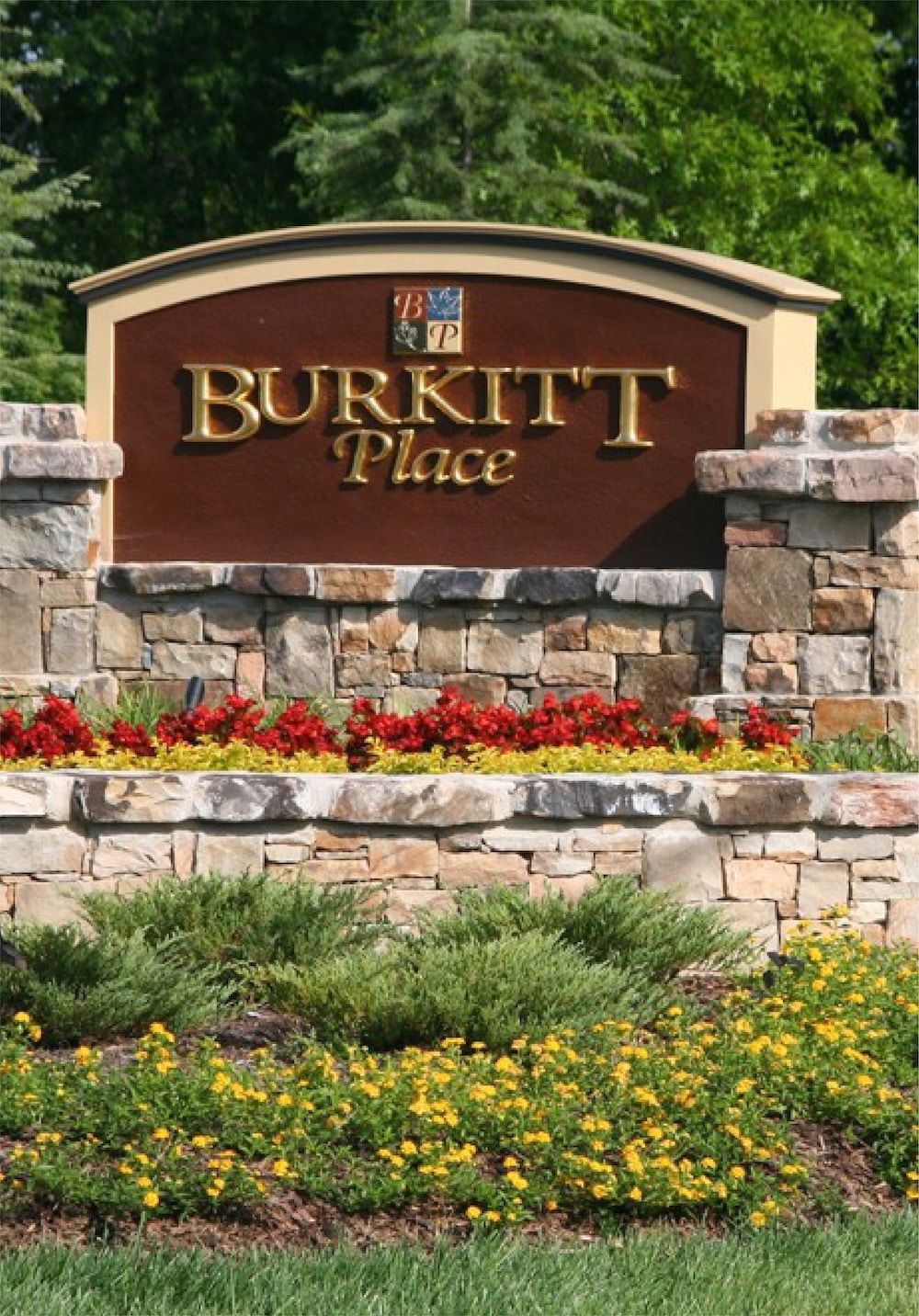 Welcome sign for burkitt place