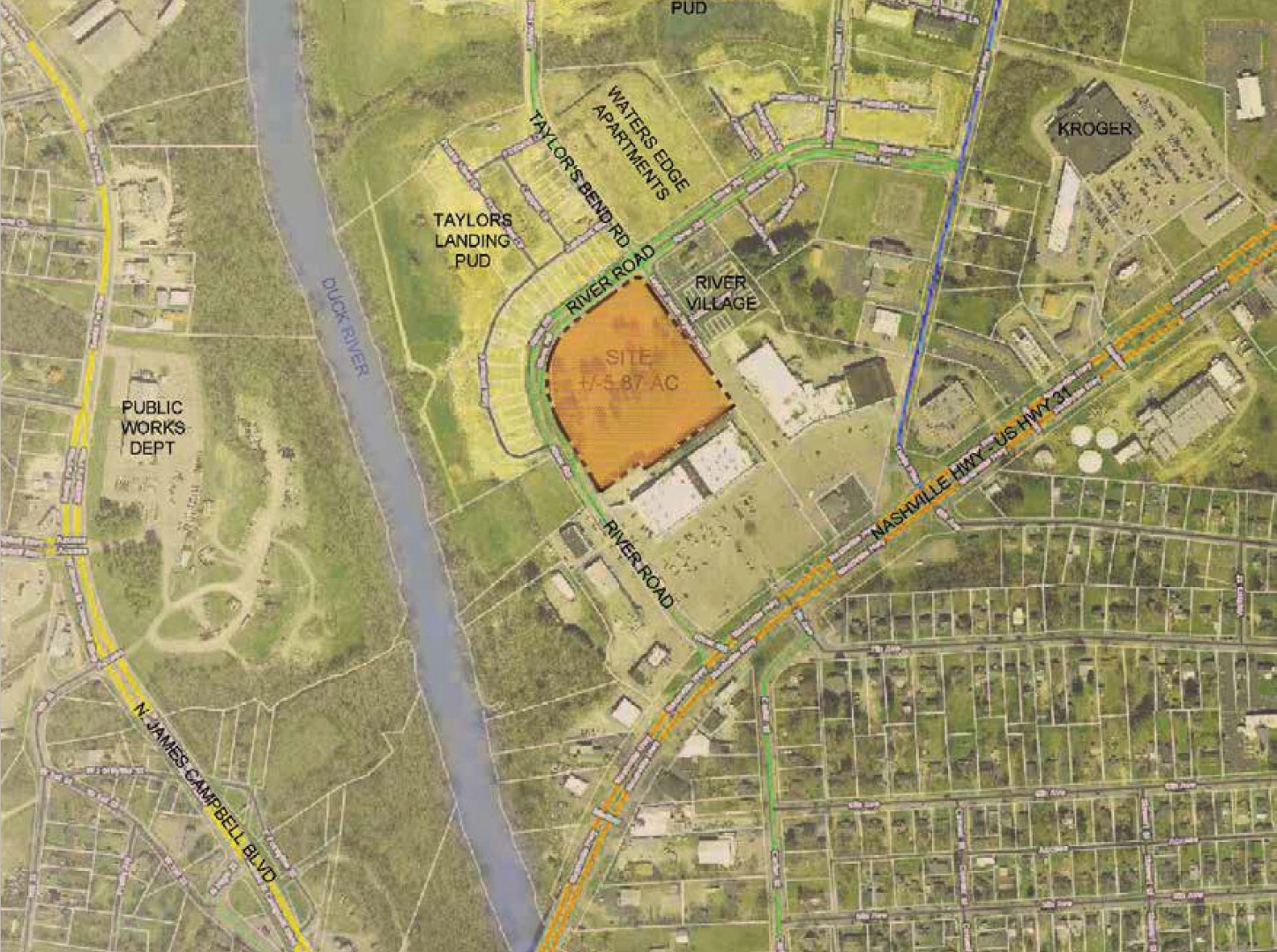 Land plot for the future River road community