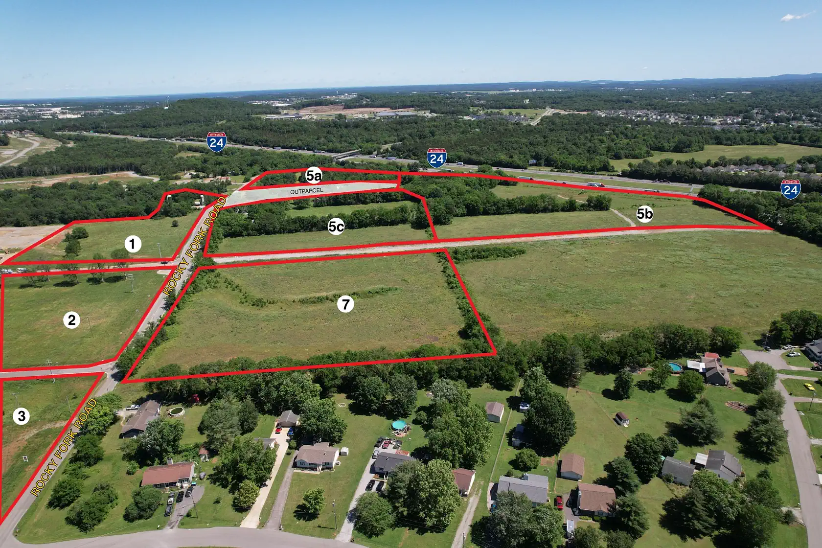 A land plot of the rocky fork commercial site in middle tennessee